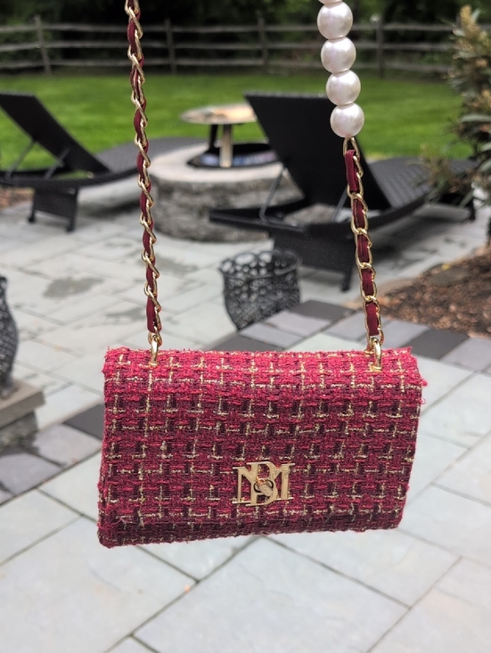Badgley Mischka Handbags - Badgley Mischka Woven Tweed Bag